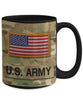 US Army Personalized Enlisted Mug All Ranks Custom Coffee Cup, Gifts for Veterans, Dad, Husband, Veterans Day Gift Ideas