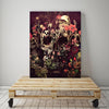 Skull Poster, Sugar Skull Home Decor, Flower Skull Wall Art Gift, Floral Skull Poster Decor