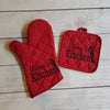 Mama's Kitchen Oven Mitts And Pot Holder Set Housewarming Gift Christmas Gift For Mom