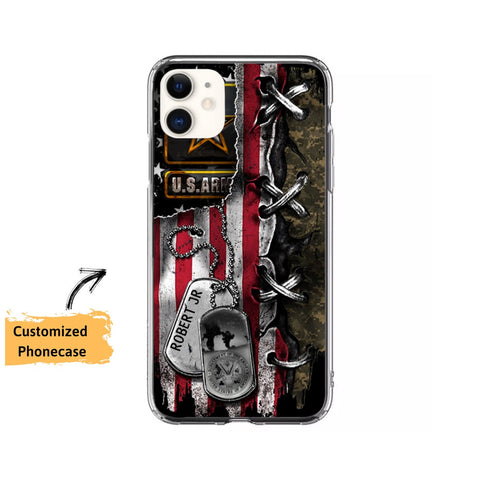 Customized Phone Case Gift for US Armed Forces Uniform, US Army, Veteran Phone case, Armed Forces Phone Case