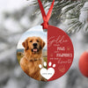 Your Paws Left Pawprints on Our Hearts Pet Memorial Ornament Custom Pet Ornament