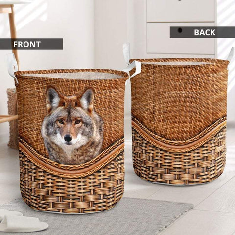 Red Wolf Rattan Texture Laundry Basket