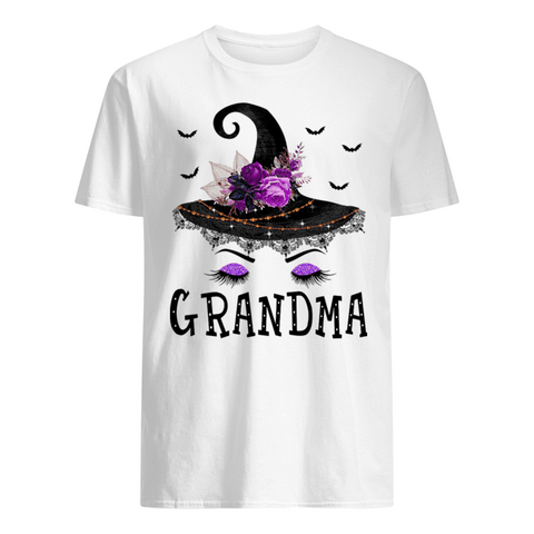 Grandma Witch Hat Halloween 2D T-shirt