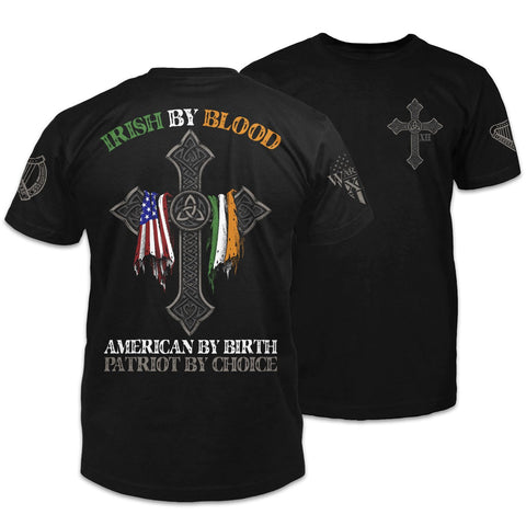 American Patriot Shirt Black Irish By Blood