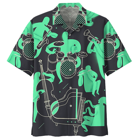 Man Hawaii Shirt Beach Shirt  DRUM HAWAIIAN SHIRT 254489