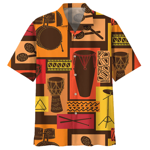 Man Hawaii Shirt Beach Shirt DRUM HAWAIIAN SHIRT 563619