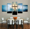 Jesus Cross 5 Pieces Canvas Wall Art Home Decor Living Room Decor Ideas Christian Gifts