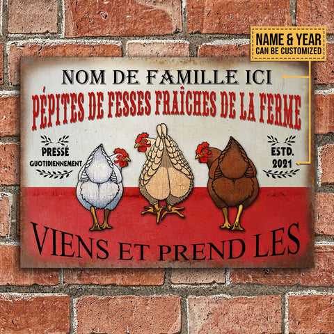 Personalized Chicken Nuggets Come Customized Classic Metal Signs