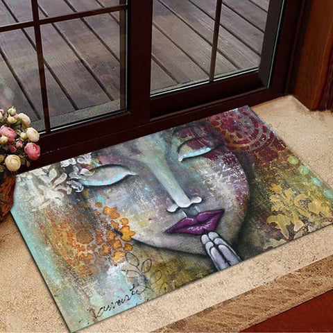 Yoga Meditation Doormat, Housewarming Gift
