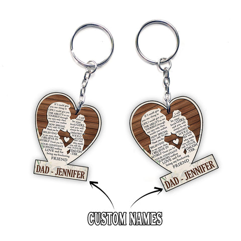 To My Dad, Personalized Key Chain, Gifts for Dad, Fathers Day Gifts HN