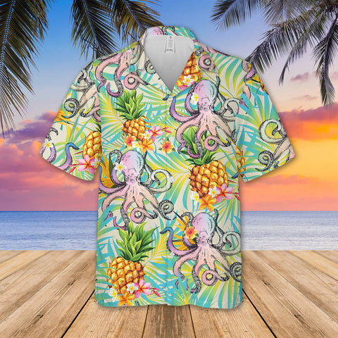 Octopus Hawaiian Beach Shirt 02