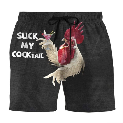 GEARHUMAN 3D WOULD YOU LIKE TO SUCK MY COCKTAIL CUSTOM BEACH SHORTS SWIM TRUNKS