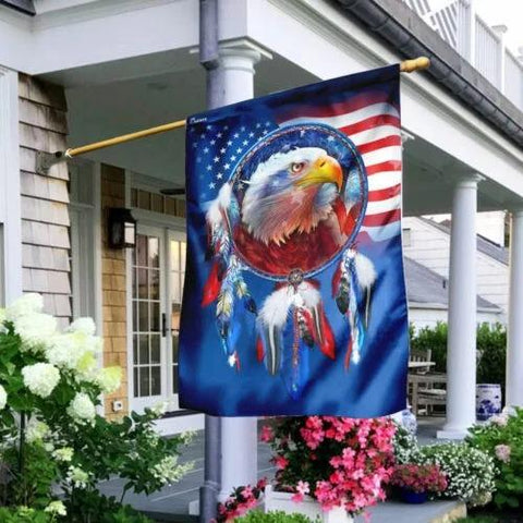 Native Flag US Dreamcatcher Native American Eagle U