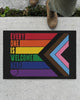Everyone Is Welcome Here Rainbow LGBT Doormat