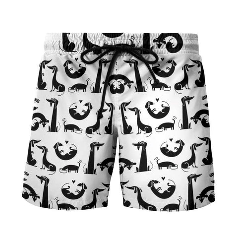 Dachshund Tropical Short DACHSHUND HAWAIIAN SHORTS AZS012