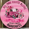 Custom Wooden Sign - Breast Cancer Warrior - BY97