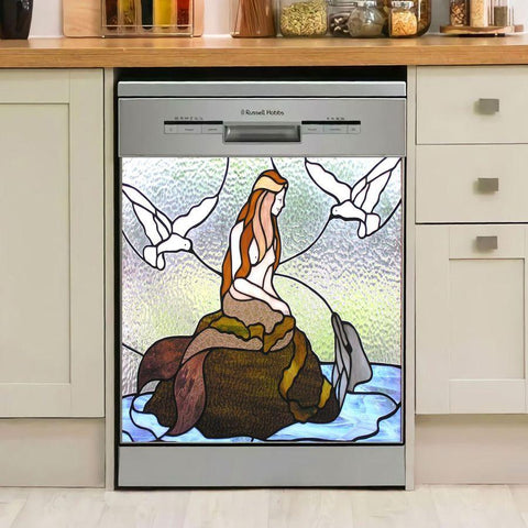 Mermaid with Blue Ocean Dishwasher Cover, Kitchen Decor, Mother's Day Gift, Gift For Mom
