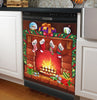 Cozy Christmas Fireplace Dishwasher Cover Merry Christmas Kitchen Decor Christmas Decor Xmas Gift HT