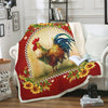 Chicken Sunflower Arch Window Fleece Blanket Rooster Farm Sherpa Blanket Chicken Lovers Gift TM