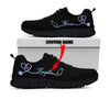 Nurse Running Black Sole Sneakers Custom Name Sneakers