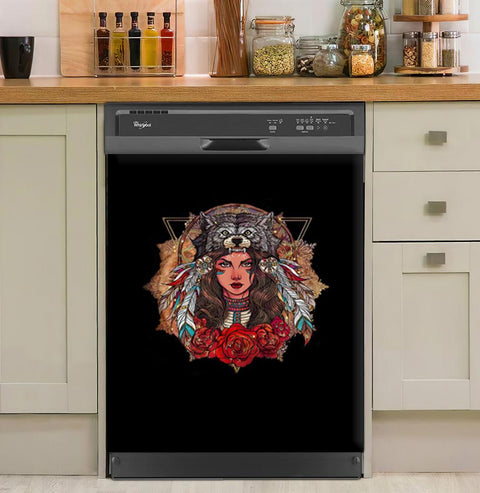 Native American Girl Dishwasher Cover TXX