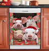 4 Pigs Christmas Gifts Dishwasher Cover Kitchen Decor HT