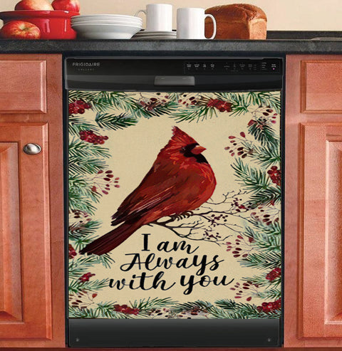 I Am Always With You Cardinal Dishwasher Cover Kitchen Decor Christmas Home Decor Memorial Gift HT