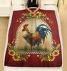 Chicken Sunflower Arch Window Fleece Blanket Rooster Farm Sherpa Blanket Chicken Lovers Gift TM