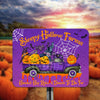 Halloween Doormat Farmer Halloween Haunted hay rides and donuts to die for Custom Printed Metal Sign