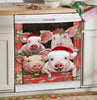 4 Pigs Christmas Gifts Dishwasher Cover Kitchen Decor HT
