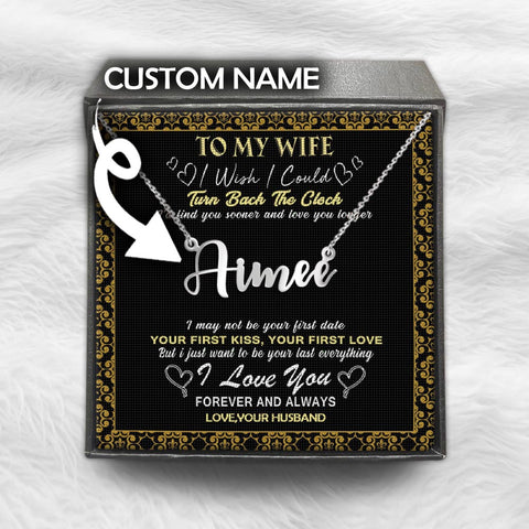 To My Wife Custom Name Necklace Gifts for Wife Wedding Anniversary Gifts Valentines Day Gifts HN