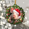 Pig Farmhouse Christmas gift for pig lover Ornament TTM