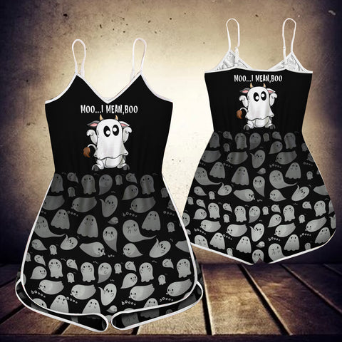 Moo I Mean Boo Rompers Cow Ghost Rompers Funny Halloween Gifts HN