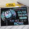 D&D Game room Play Nice Or Go Home doormat Custom TXX
