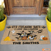 Personalized It's Freakin' Bats I Love Halloween Cats Doormat Halloween Decorations Home Decor Mat HT