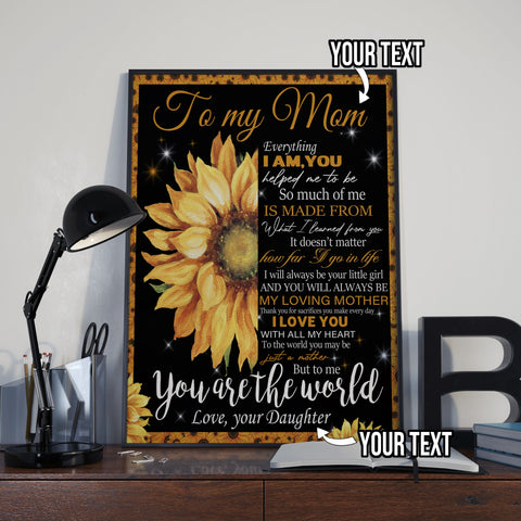 You Are The World Sunflower Personality Blanket, Poster