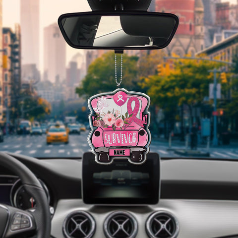 Custom Car Ornament - Breast Cancer Awareness - BY97