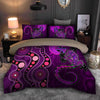 Aboriginal Australia Indigenous Purple The Lizard and The Sun Bedding Set