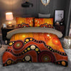 Oceania Bedding Set Aboriginal Australia Indigenous Flag Circle Dot Painting Art Bedding Set