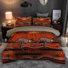 Aboriginal Bedding Set, Australia Kangaroo running Lizard Art Bedding Set