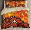 Oceania Bedding Set Aboriginal Australia Indigenous Flag Circle Dot Painting Art Bedding Set