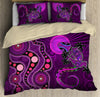 Aboriginal Australia Indigenous Purple The Lizard and The Sun Bedding Set