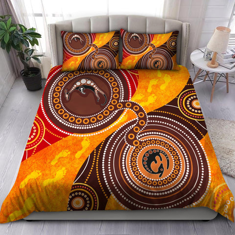 Aboriginal Kangaroo Australia Indigenous Painting Art Bedding Set