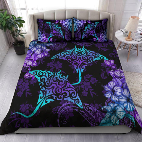 Oceania Bedding Set Beautiful Ray Hibiscus Hawaii Bedding Set