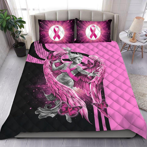 Breast Cancer Angel Survivor Quilt Bedding Set HAC130604