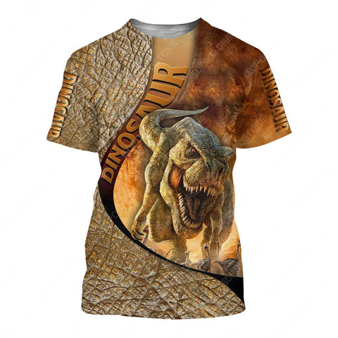 Dinosaur Shirt Brown CARNIVOROUS DINOSAURS 3D ALL OVER PRINTED SHIRTS MP911