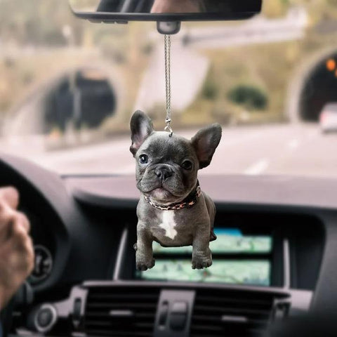 FRENCH BULLDOG PUPPY PAV CAR HANGING ORNAMENT