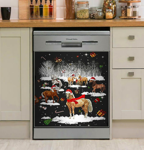 Horse 1 Snow Tree Animal Dishwasher Cover