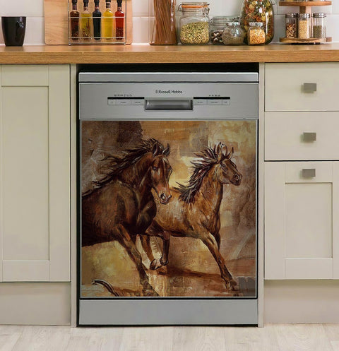 Horse Dishwasher Cover Equestrian Horse Decor Kitchen Dishwasher Cover