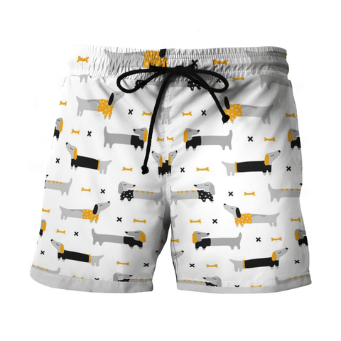 Dachshund Tropical Short DACHSHUND HAWAIIAN BEACH SHORT 7